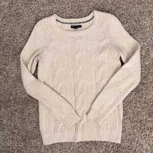 Tommy Hilfiger Cream Cable Knit Sweater (XS)